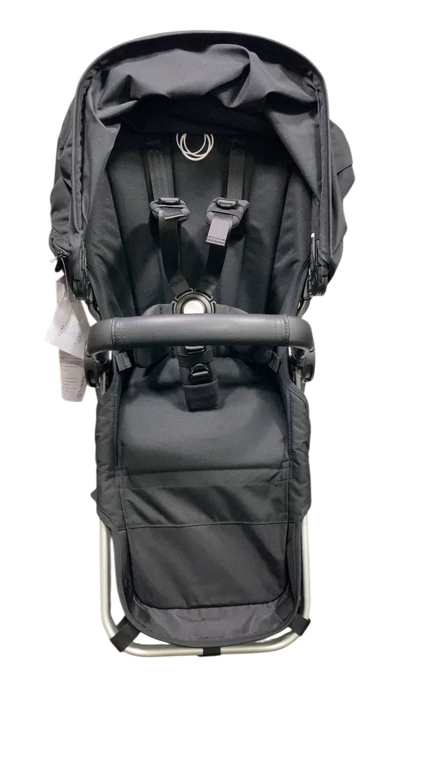 Bugaboo Donkey 5 Duo Extension Set, Aluminum, Midnight Black, Midnight Black, 2024, with Canopy