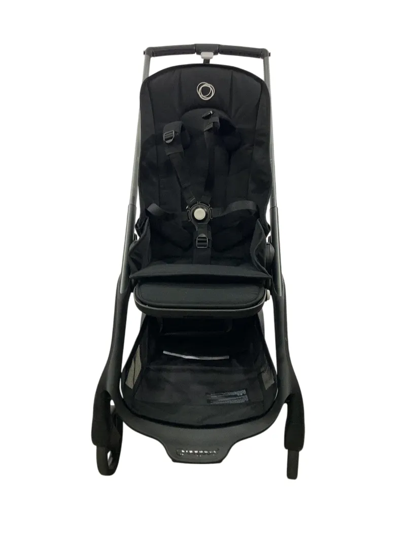 Bugaboo Dragonfly Stroller, 2023, Black, Midnight Black, Midnight Black