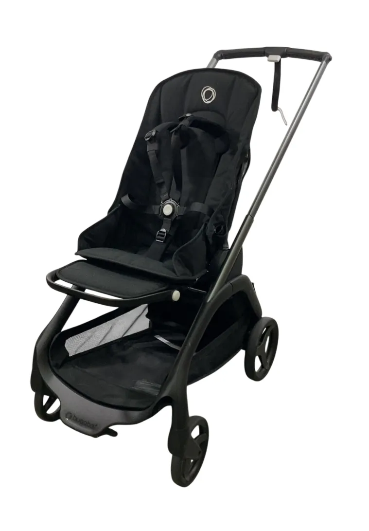 Bugaboo Dragonfly Stroller, 2023, Black, Midnight Black, Midnight Black
