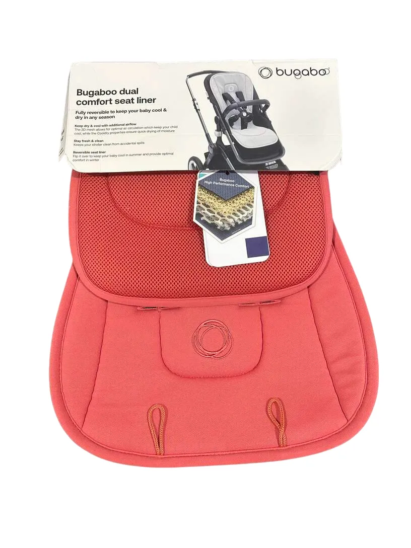 Bugaboo Dual Comfort Seat Liner, Sunrise Red