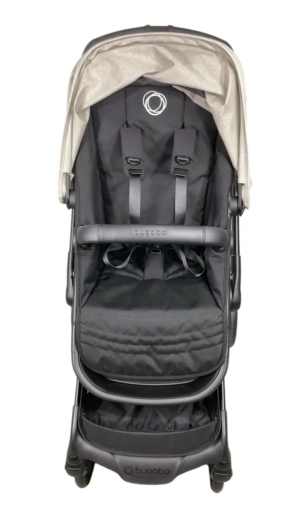 Bugaboo Fox 5 Renew Bassinet and Seat Stroller, 2025, Black Frame, Misty White/Black