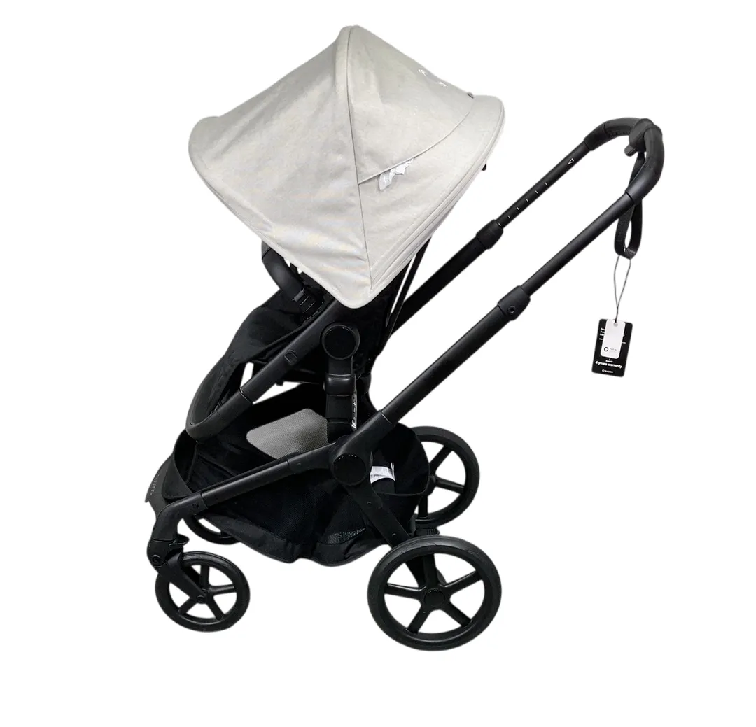 Bugaboo Fox 5 Renew Bassinet and Seat Stroller, 2025, Black Frame, Misty White/Black