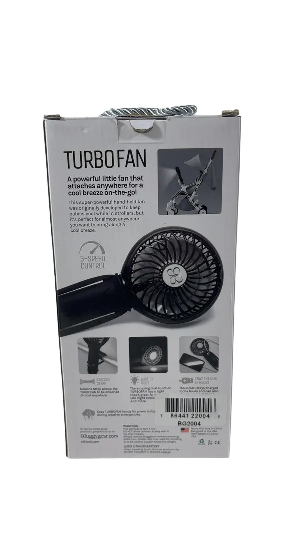 Buggygear 3 Speed Rechargeable Fan, Bronze and White