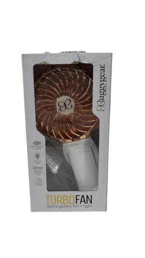 Buggygear 3 Speed Rechargeable Fan, Bronze and White