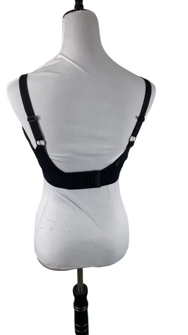 Cake Maternity Freckles Busty Recycled Wirefree Nursing Bra, Black, Busty (F-H), Medium (F-H)