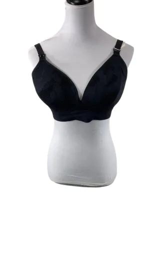 Cake Maternity Freckles Busty Recycled Wirefree Nursing Bra, Black, Busty (F-H), Medium (F-H)