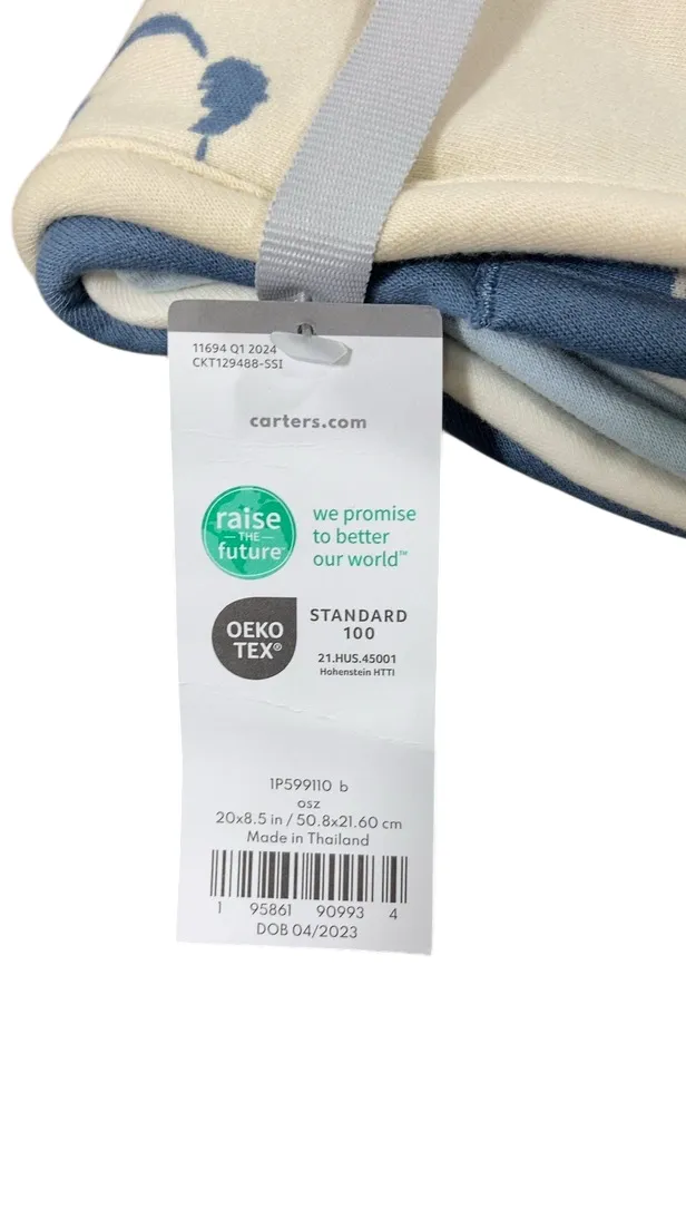 Carter’s Burp Cloth Set 4pk, Blue/Ivory Pandas