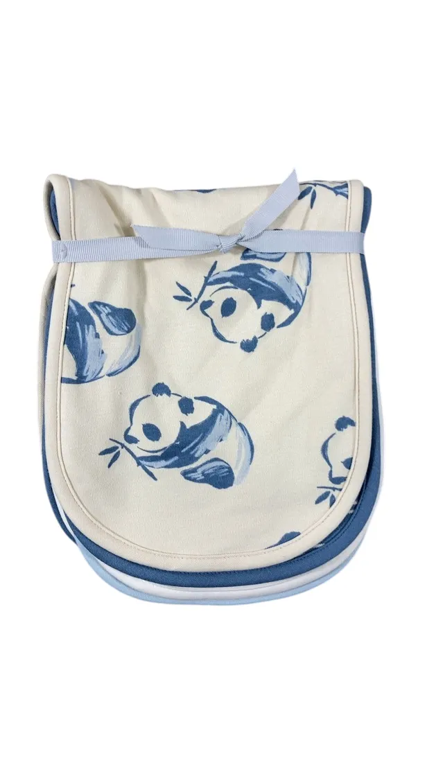 Carter’s Burp Cloth Set 4pk, Blue/Ivory Pandas