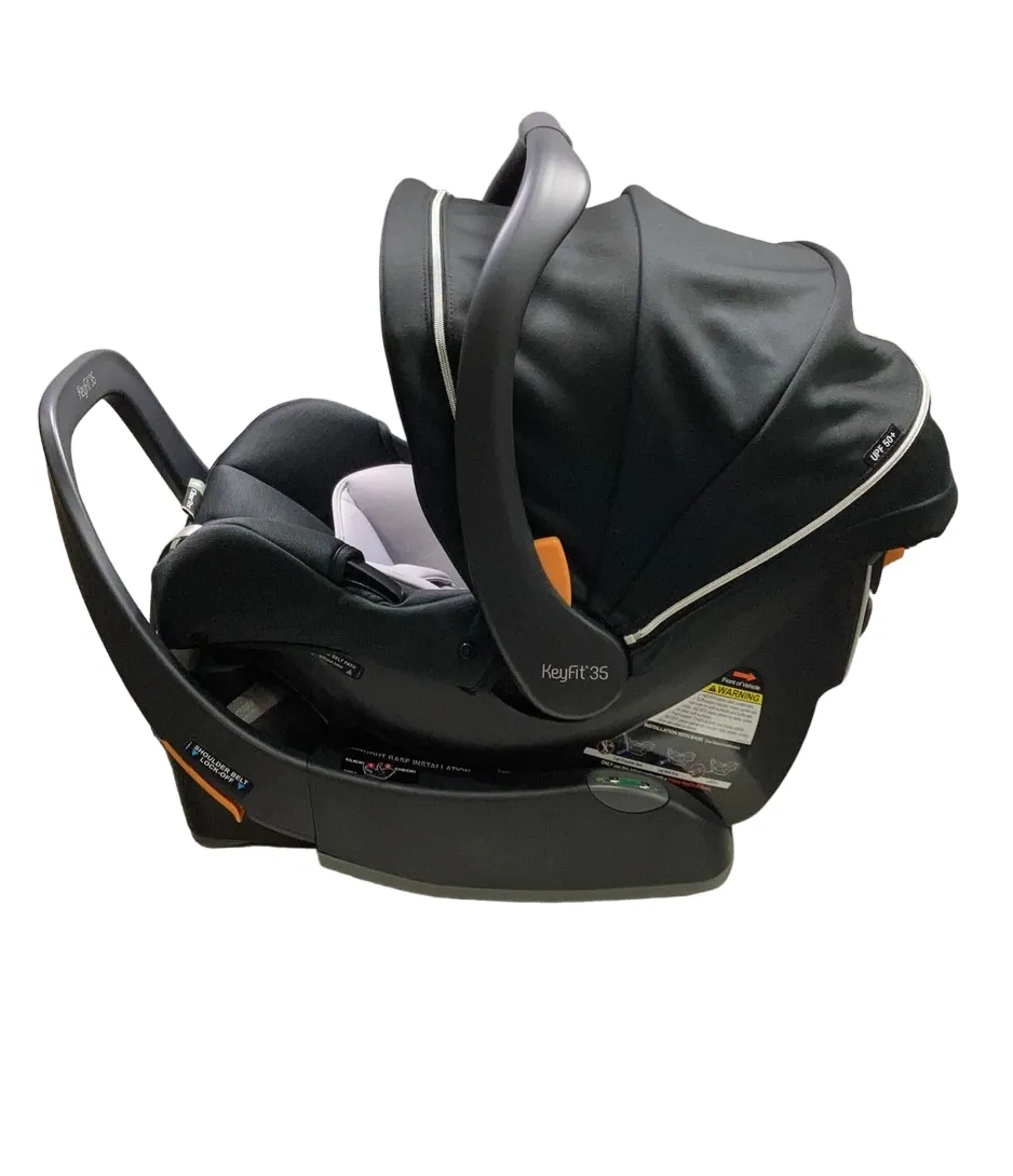 Chicco KeyFit 35 Zip ClearTex Infant Car Seat, Obsidian, 2023