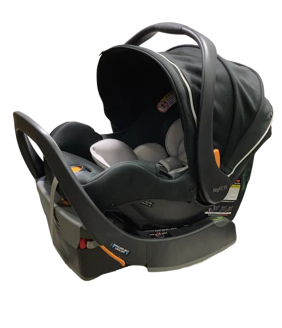 Chicco KeyFit 35 Zip ClearTex Infant Car Seat, Obsidian, 2023