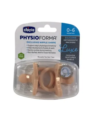 Chicco PhysioForma Pacifiers 2-Pack, 0-6 Months, Blush