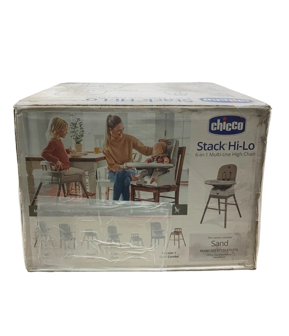 Chicco Stack Hi-Lo 6-in-1 High Chair, Sand