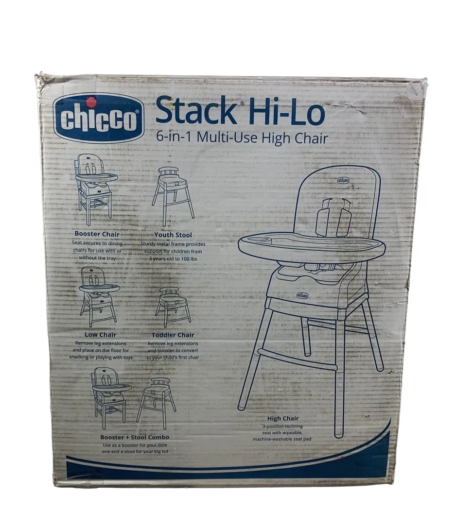 Chicco Stack Hi-Lo 6-in-1 High Chair, Sand
