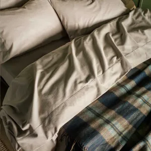 Clay Flannel Cotton Flat Sheet Piglet In Bed