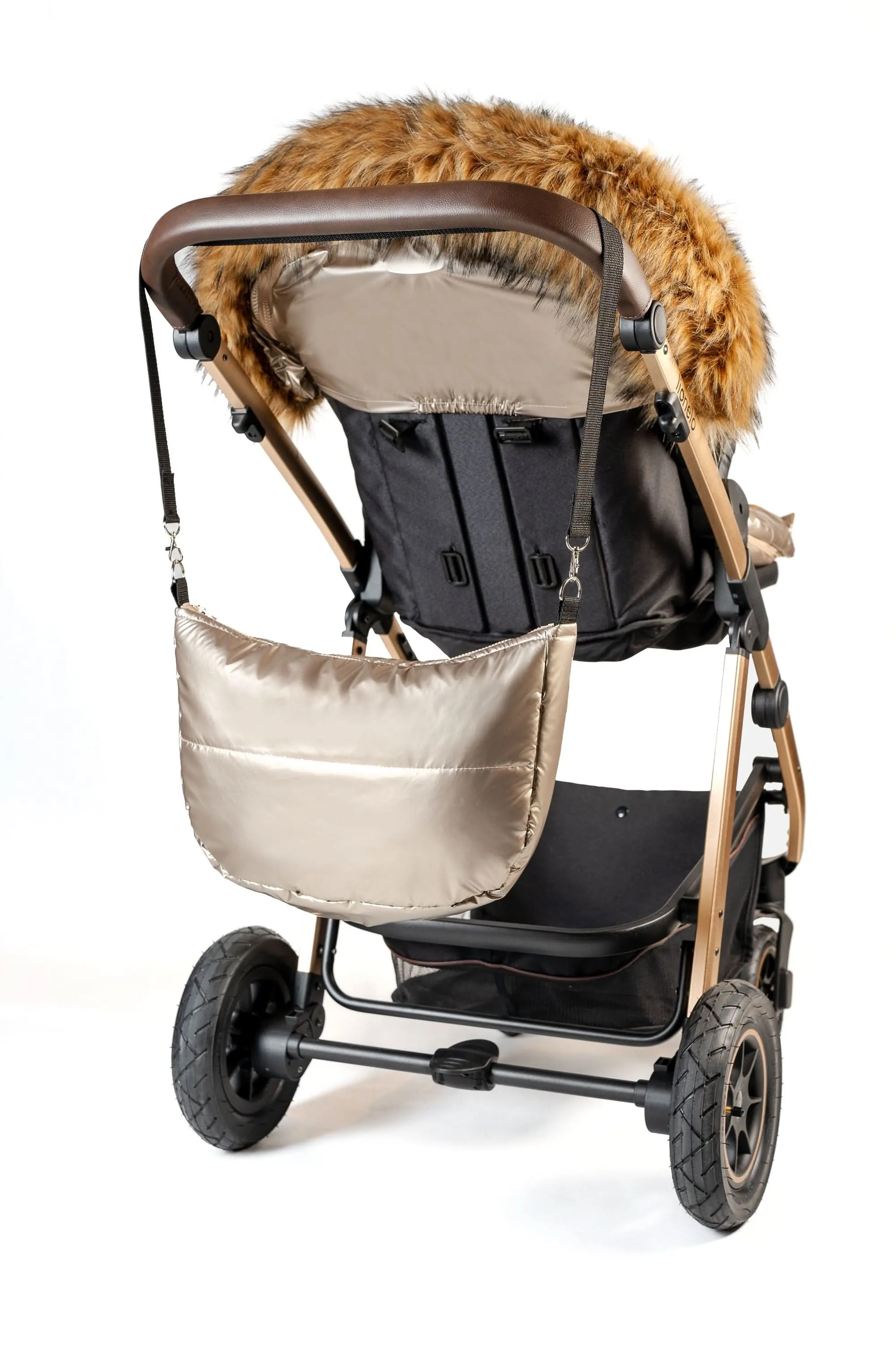 Cover Baby Organic Premium Beige Wool Adjustable Footmuff, Pastel Gold