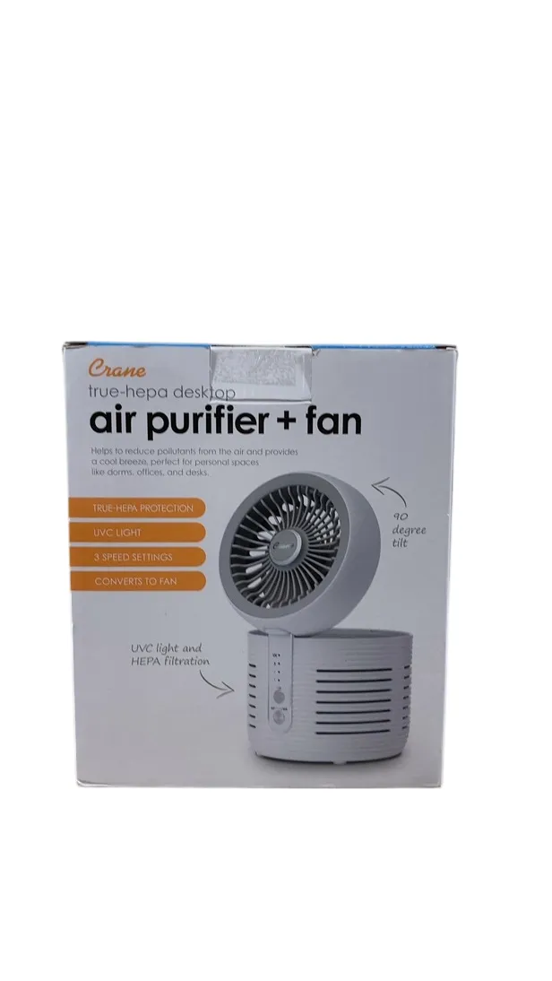 Crane 2-in-1 Air Purifier and Desk Fan
