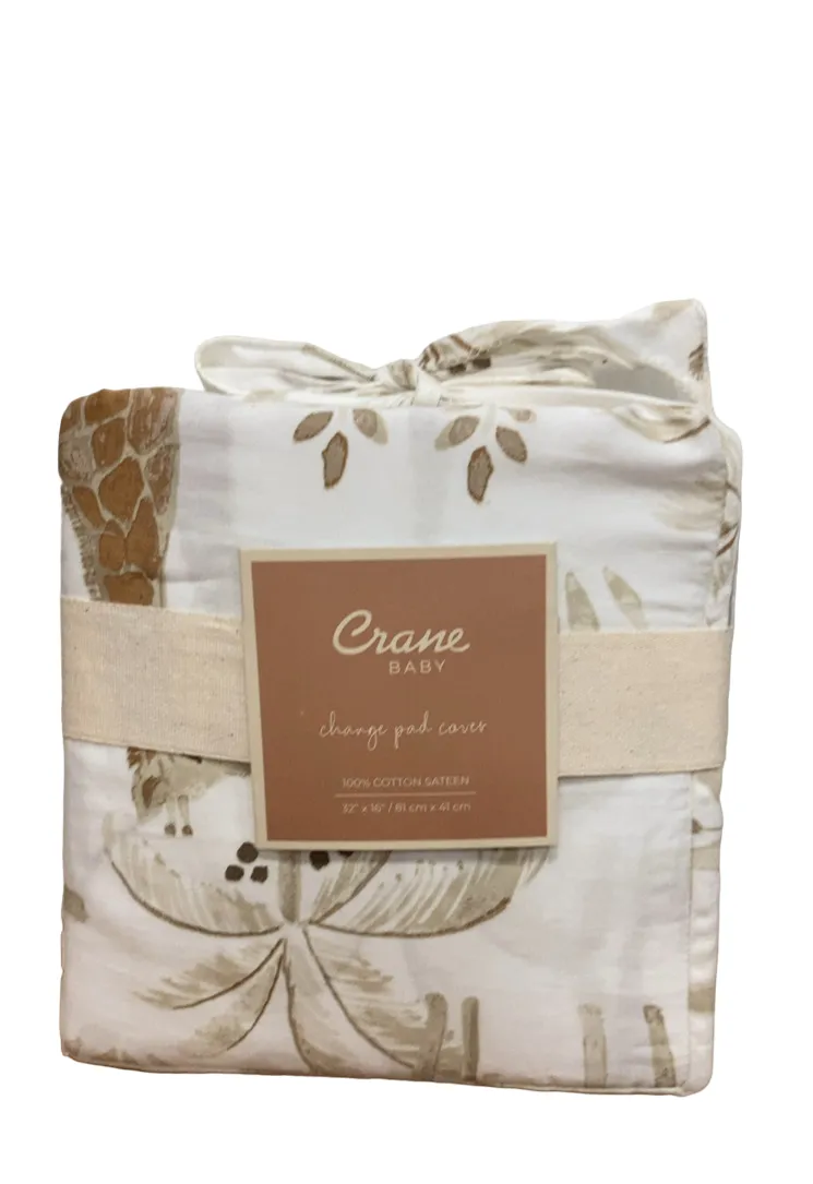 Crane Baby Change Pad Cover, Kendi Animals