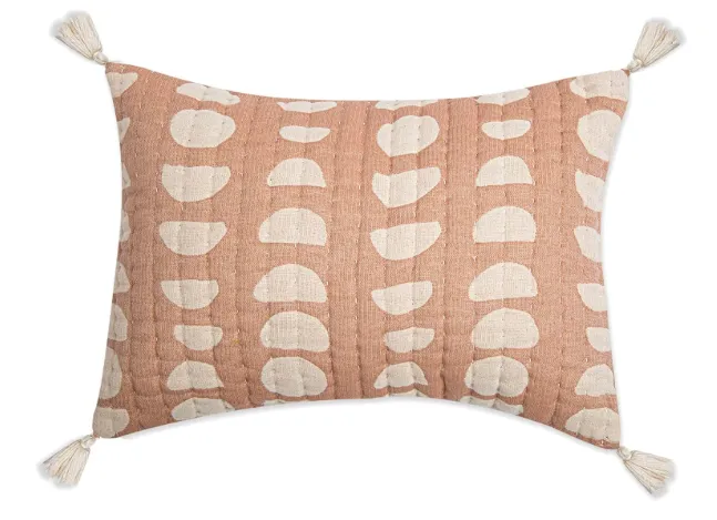 Crane Baby Copper Moon Phase Pillow, Beige