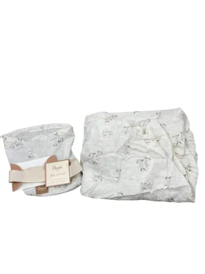 Crane Baby Crib Fitted Sheet, Bunny