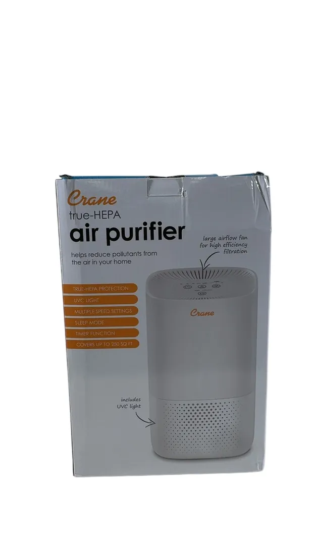 Crane True HEPA Tower Air Purifier with UV Light