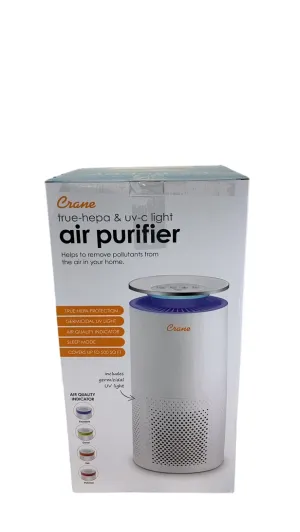 Crane True HEPA Tower Air Purifier with UV Light