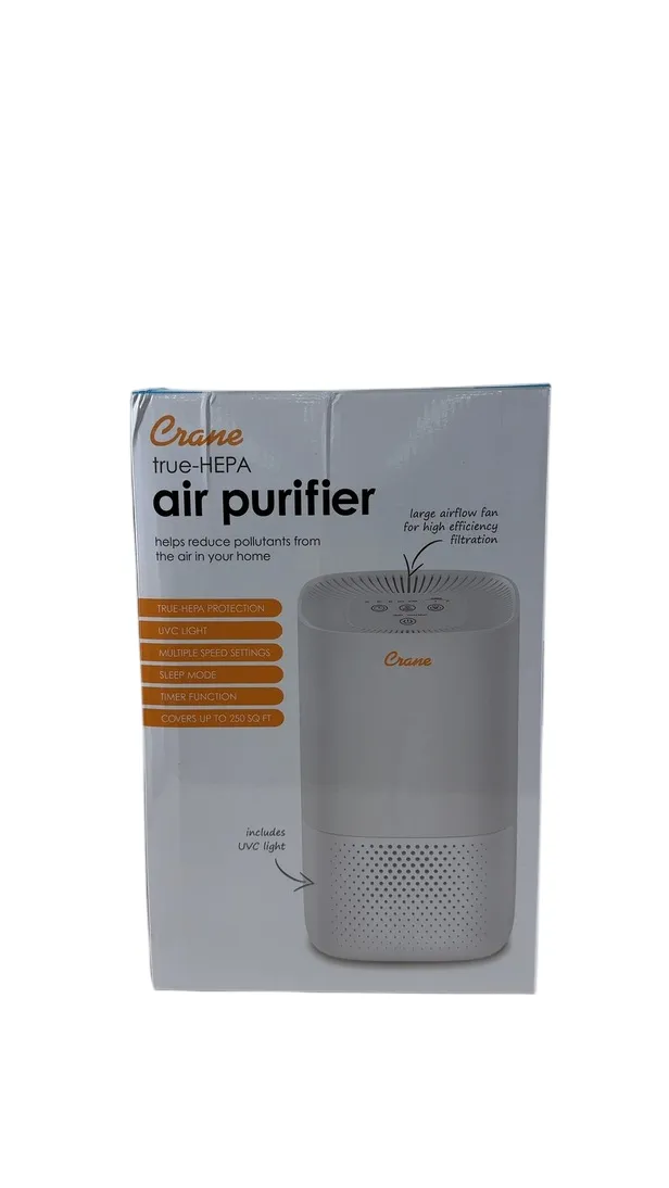 Crane True HEPA Tower Air Purifier with UV Light
