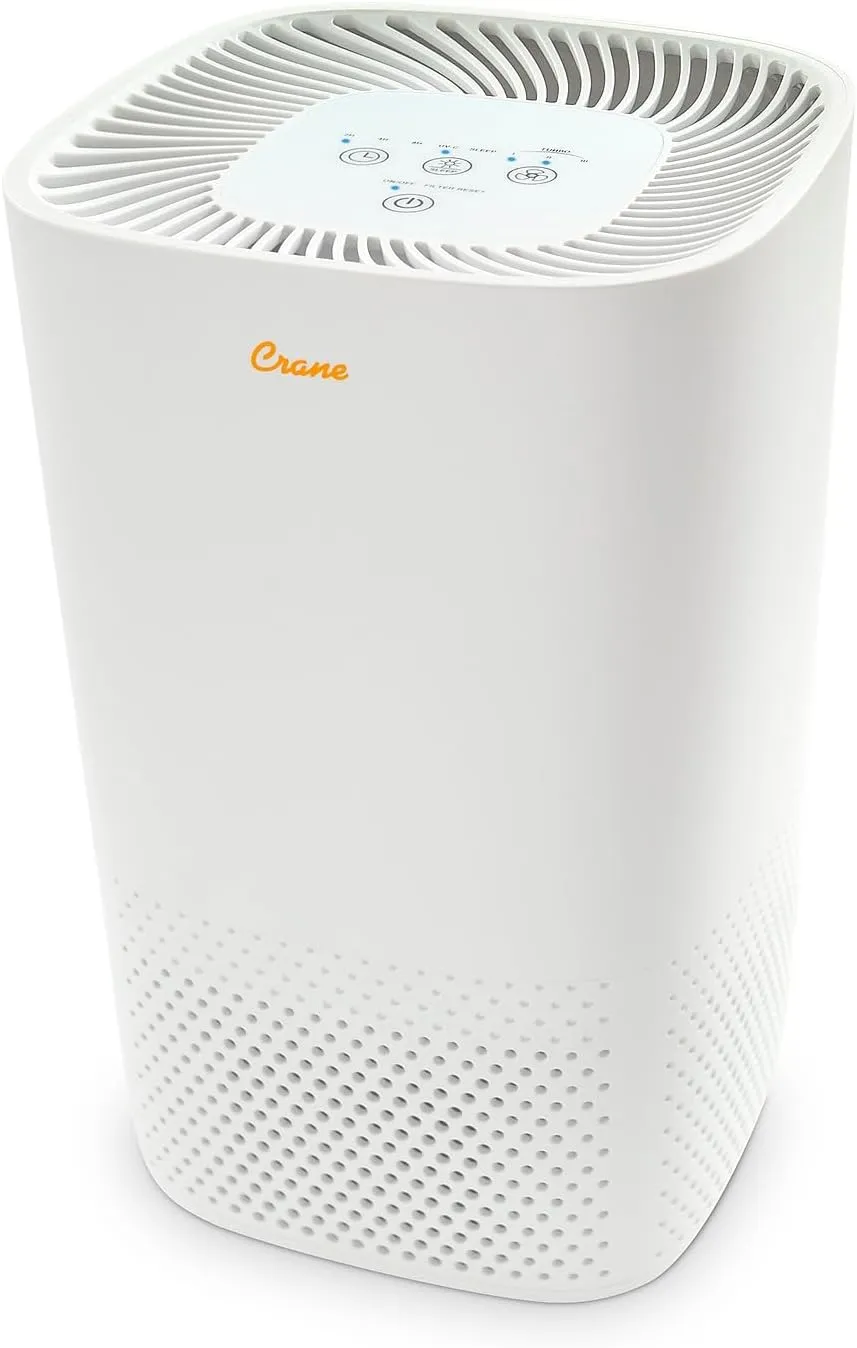 Crane True HEPA Tower Air Purifier with UV Light