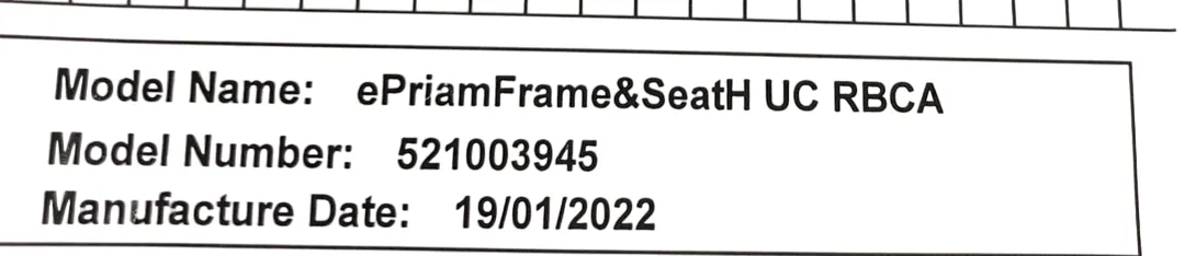 Cybex E-PRIAM Stroller Frame Only, 2022, Matt Black, without Battery