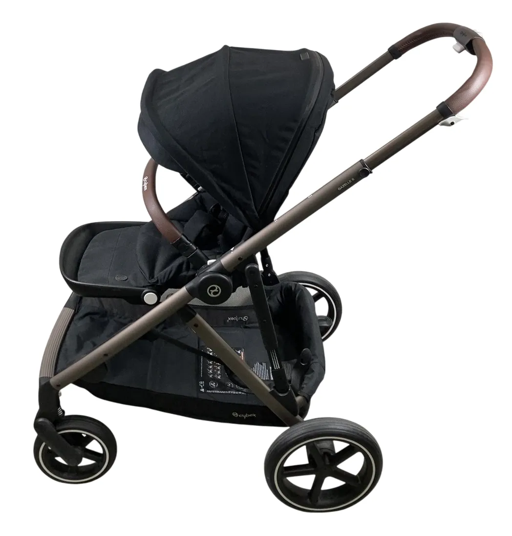 Cybex Gazelle S Modular Stroller, 2022, Moon Black, Taupe Frame