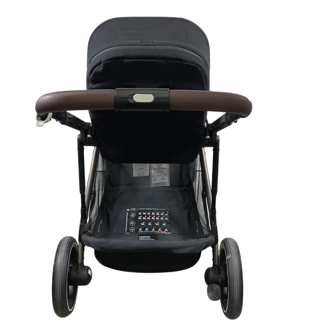Cybex Gazelle S Modular Stroller, 2022, Moon Black, Taupe Frame