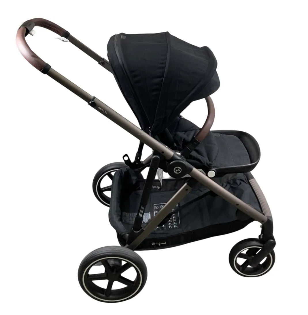 Cybex Gazelle S Modular Stroller, 2022, Moon Black, Taupe Frame