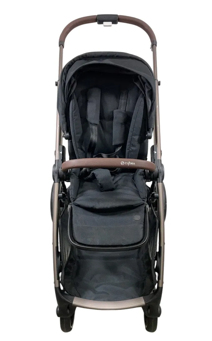 Cybex Gazelle S Modular Stroller, 2022, Moon Black, Taupe Frame