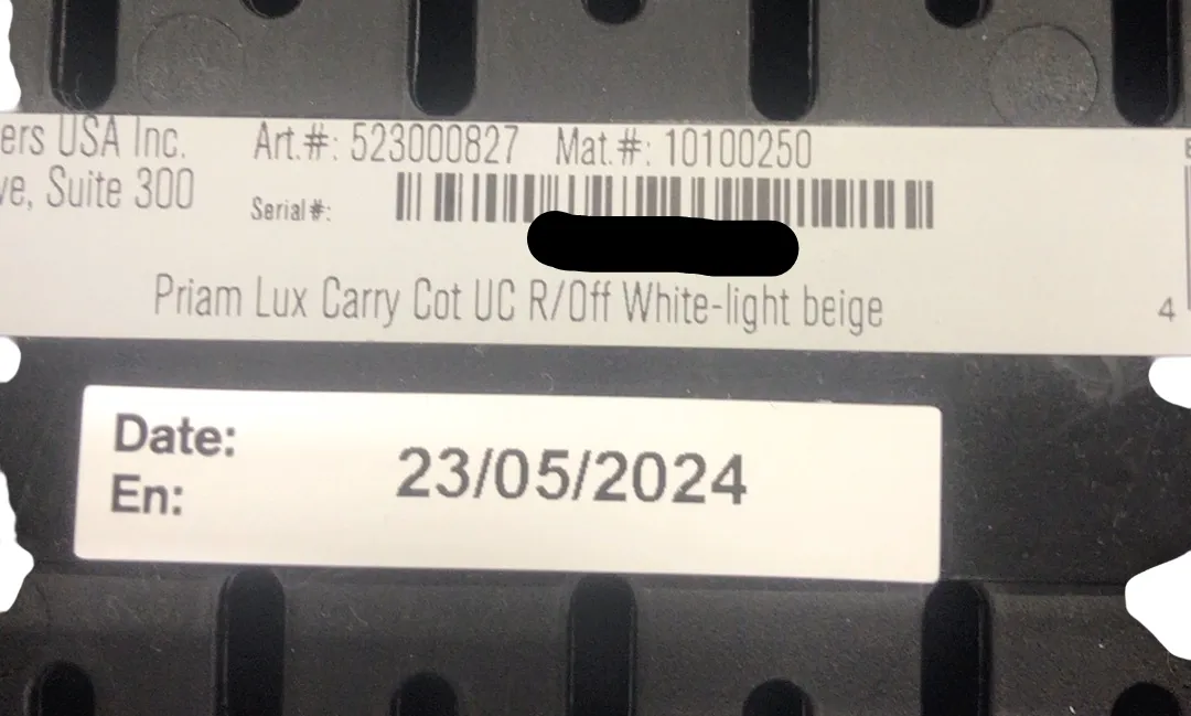 Cybex PRIAM Lux Carry Cot, Off White