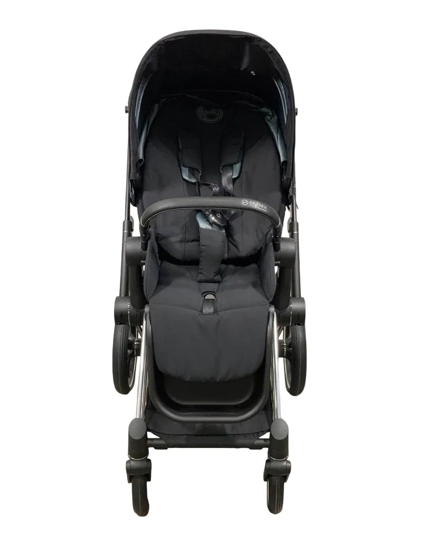 Cybex PRIAM Stroller, 2021, Chrome With Black Details, Deep Black