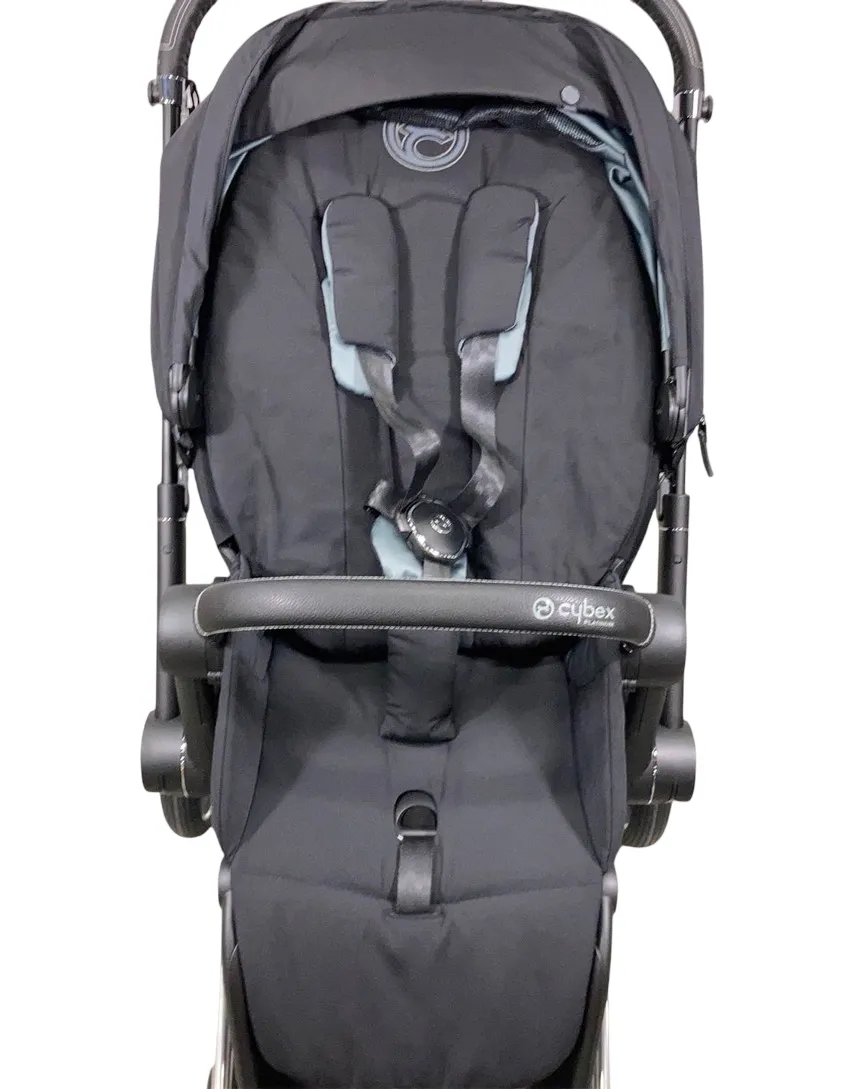 Cybex PRIAM Stroller, 2021, Chrome With Black Details, Deep Black
