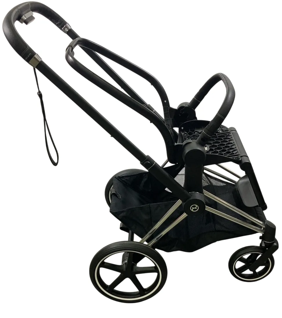 Cybex PRIAM Stroller Frame And Seat, 2019, Chrome/Black