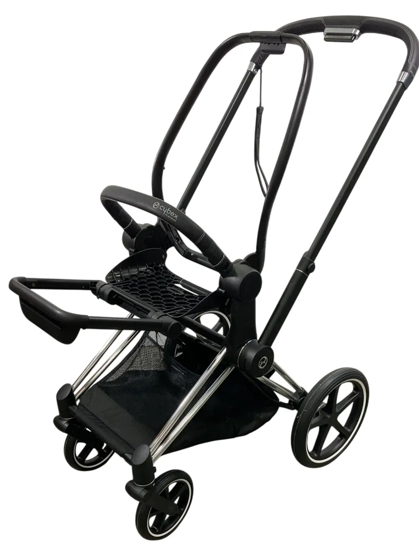 Cybex PRIAM Stroller Frame And Seat, 2019, Chrome/Black
