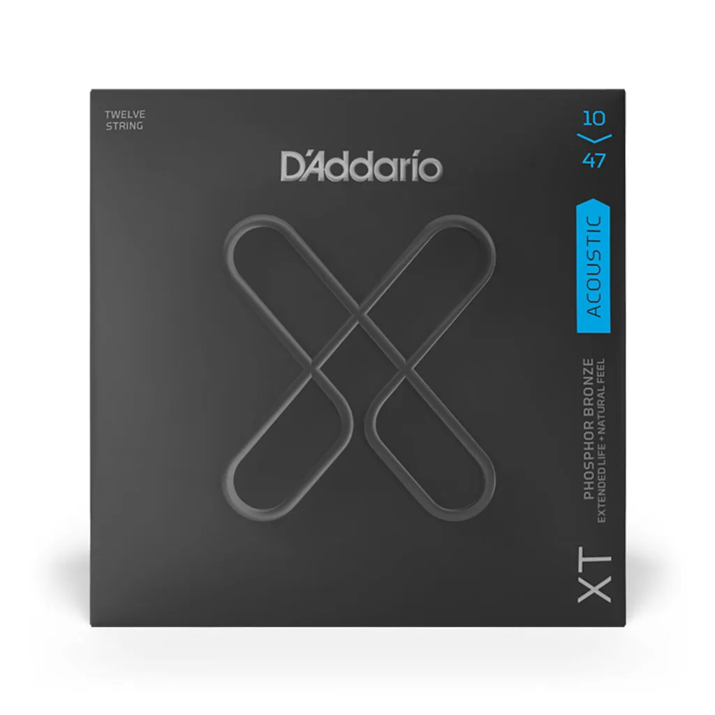 Daddario XTAPB1047-12 - XT Acoustic Phosphor Bronze 12 String 10-47 Guitar Strings