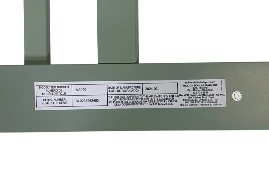DaVinci Toddler Bed Conversion Kit, Light Sage