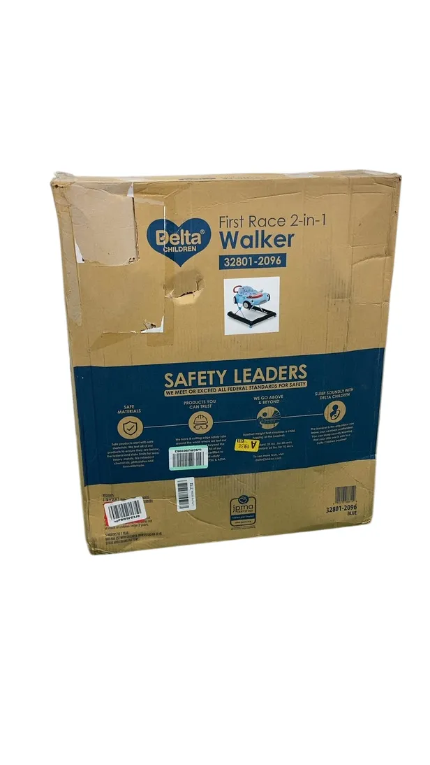 Delta Children First Race 2-In-1 Activity Walker, Blue