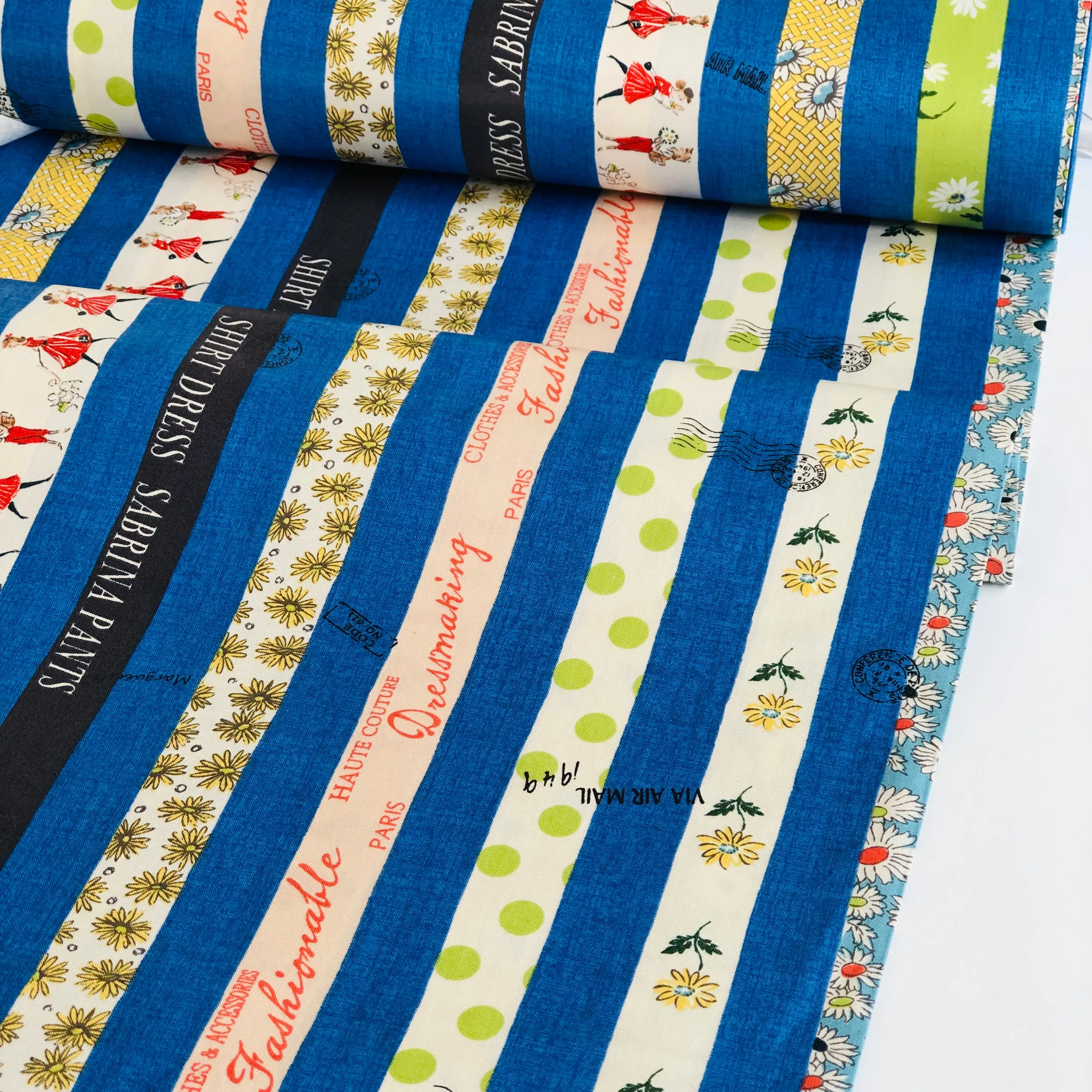 Design Stripes - Blue - Suzuko Koseki - Yuwa
