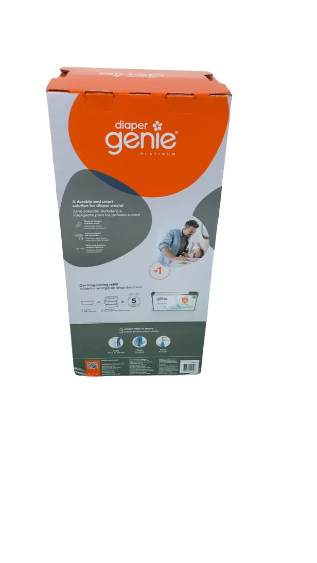 Diaper Genie Platinum Diaper Pail, White