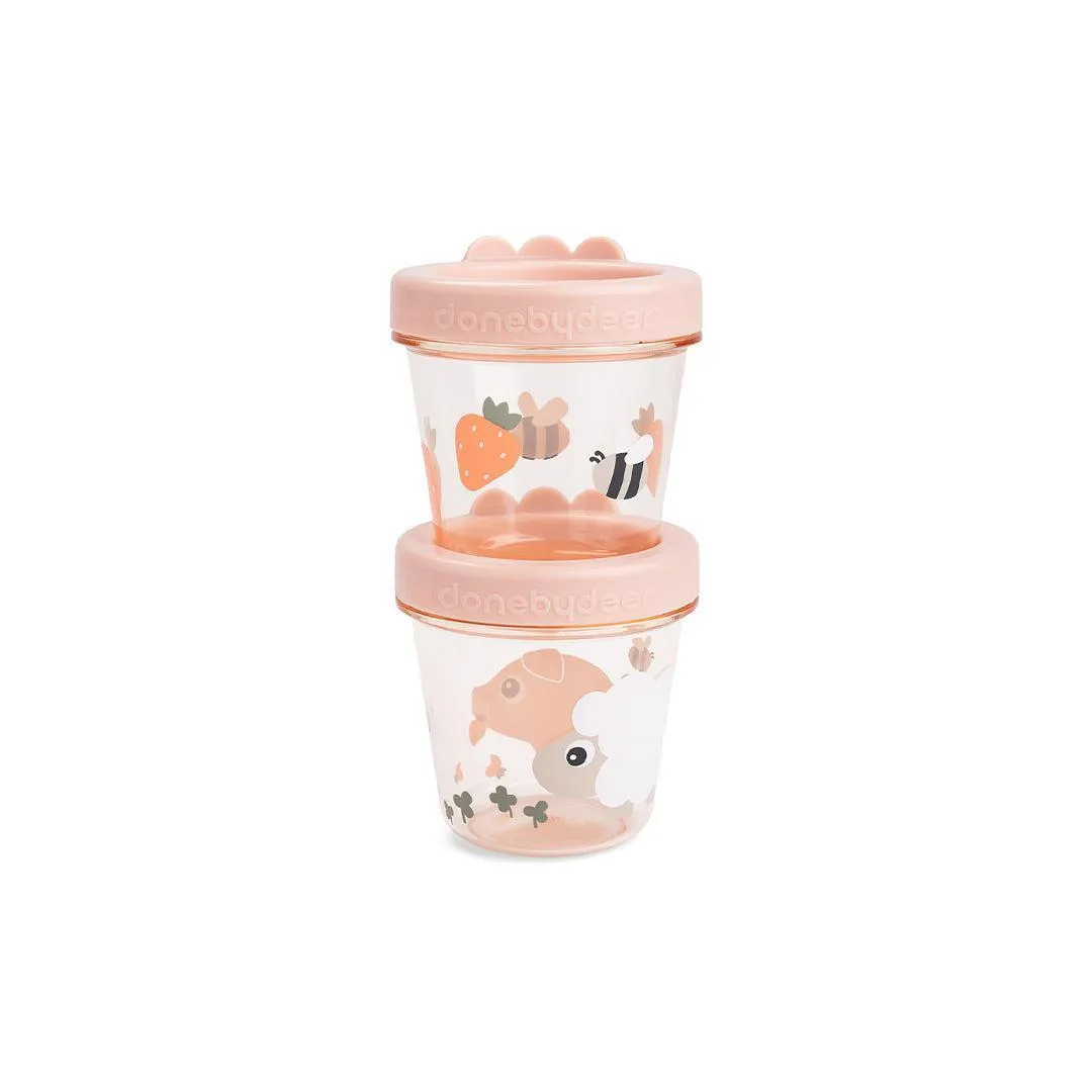 Done By Deer Baby Food Container 2 Pack - Tiny Farm Powder