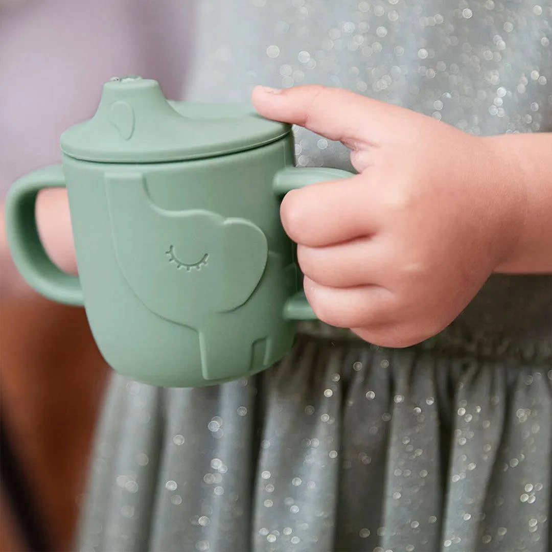 Done by Deer Peekaboo Spout/Snack Cup Set - Green - Deer Friends