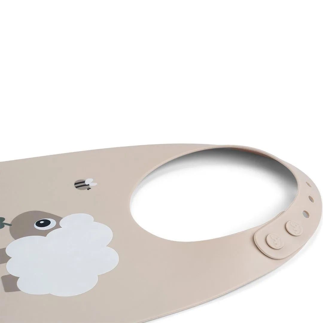 Done By Deer Silicone Bib - Sheepy Sand