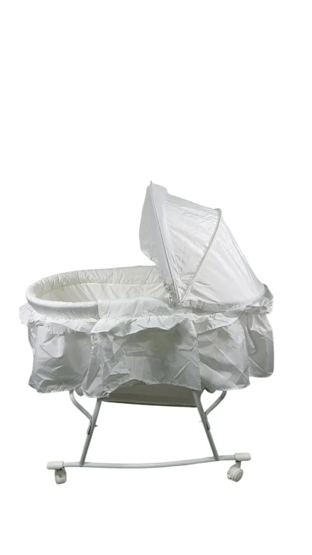 Dream On Me Lacy Portable 2-in-1 Bassinet, White