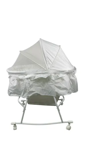 Dream On Me Lacy Portable 2-in-1 Bassinet, White