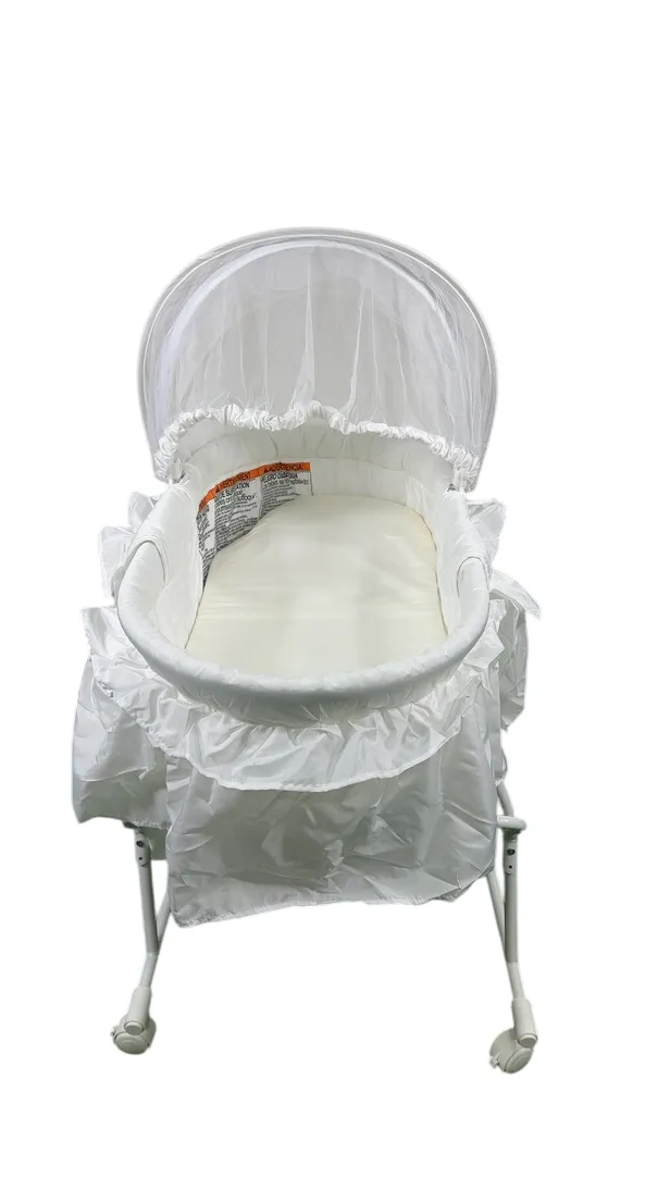 Dream On Me Lacy Portable 2-in-1 Bassinet, White