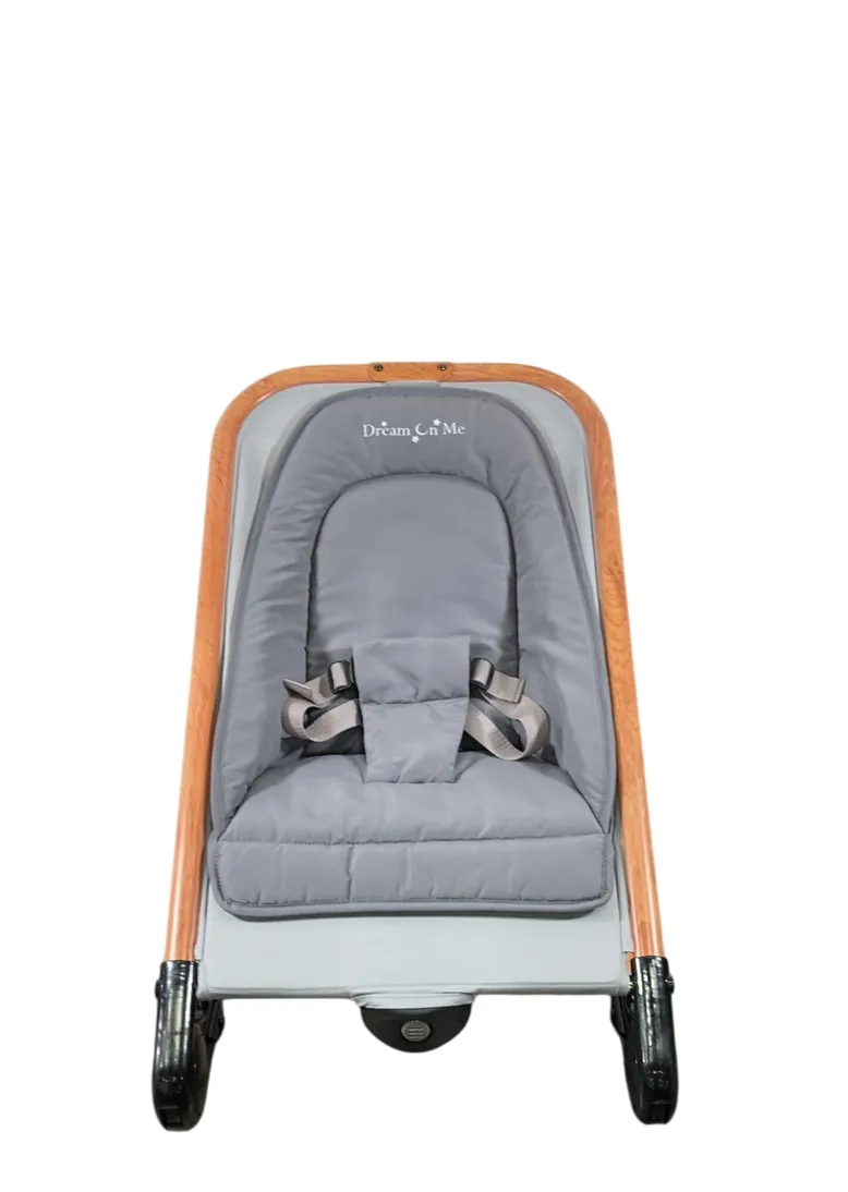 Dream On Me Rock with me 2-in-1 Rocker and Stationary Seat, Grey