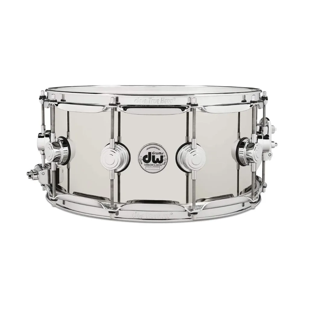 DW Collector's Series Metal Snare Drum - 6.5 x 14-inch - Nickel Over Brass - Chrome Hardware